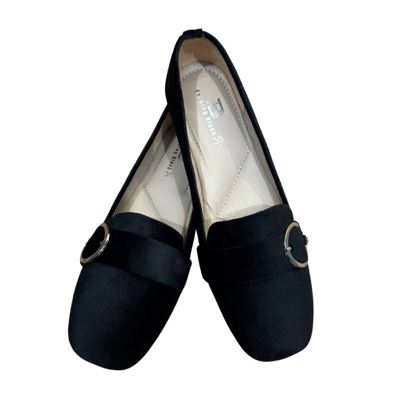 Black Velvet Loafers