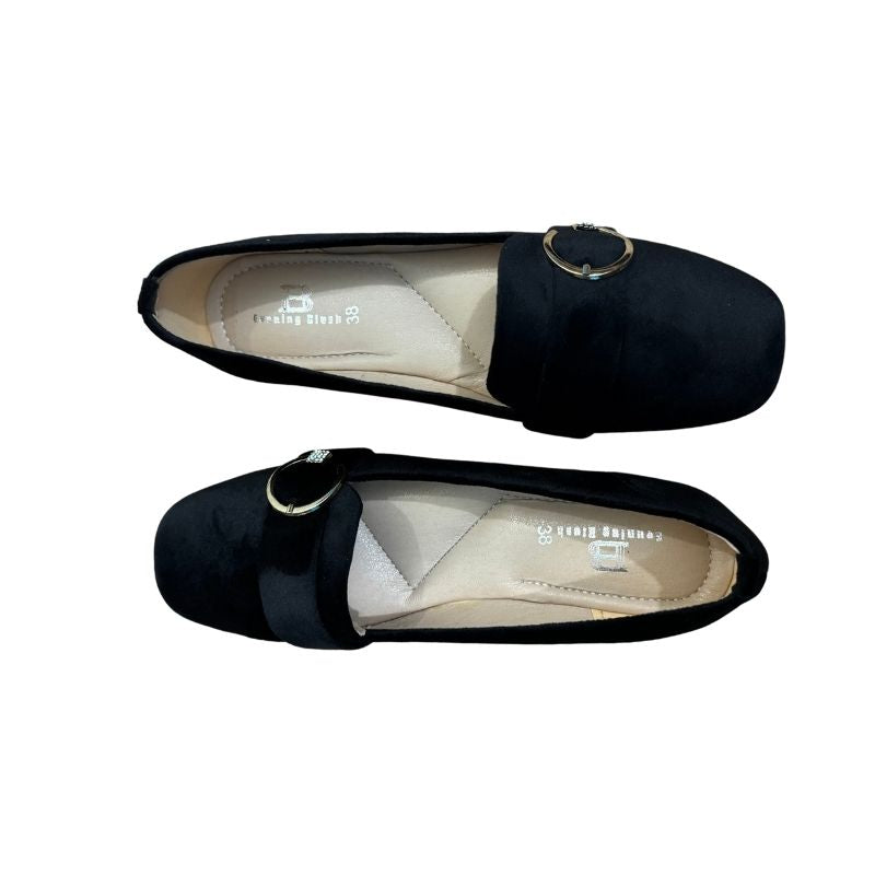 Black Velvet Loafers